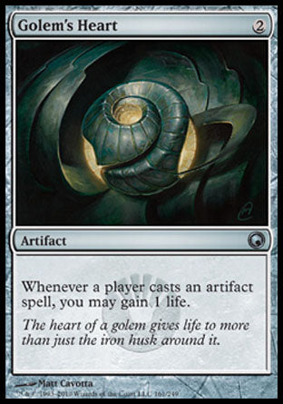 Golem's Heart (Scars of Mirrodin) Light Play Foil