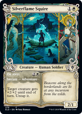 Silverflame Squire (Showcase) (Throne of Eldraine) Light Play Foil