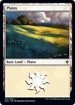 Plains (251) (Throne of Eldraine) Light Play