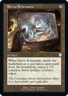 Servo Schematic (Commander: The Brothers' War) Damaged / Poor