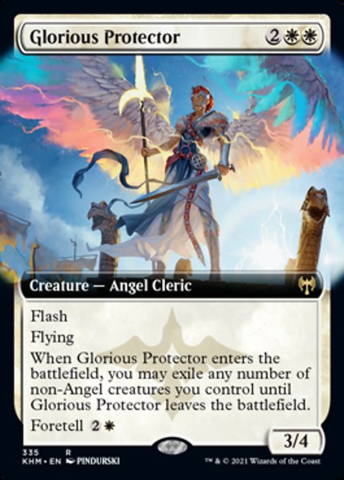 Glorious Protector (Extended Art) (Kaldheim) Light Play