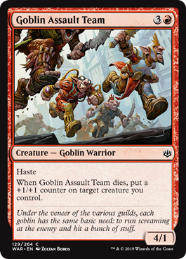 Goblin Assault Team (War of the Spark) Light Play Foil