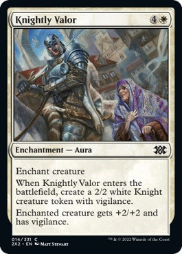 Knightly Valor (Double Masters 2022) Light Play