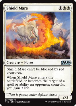 Shield Mare (Magic 2019 Core Set) Light Play