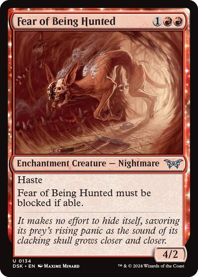 Fear of Being Hunted (Duskmourn: House of Horror) Light Play
