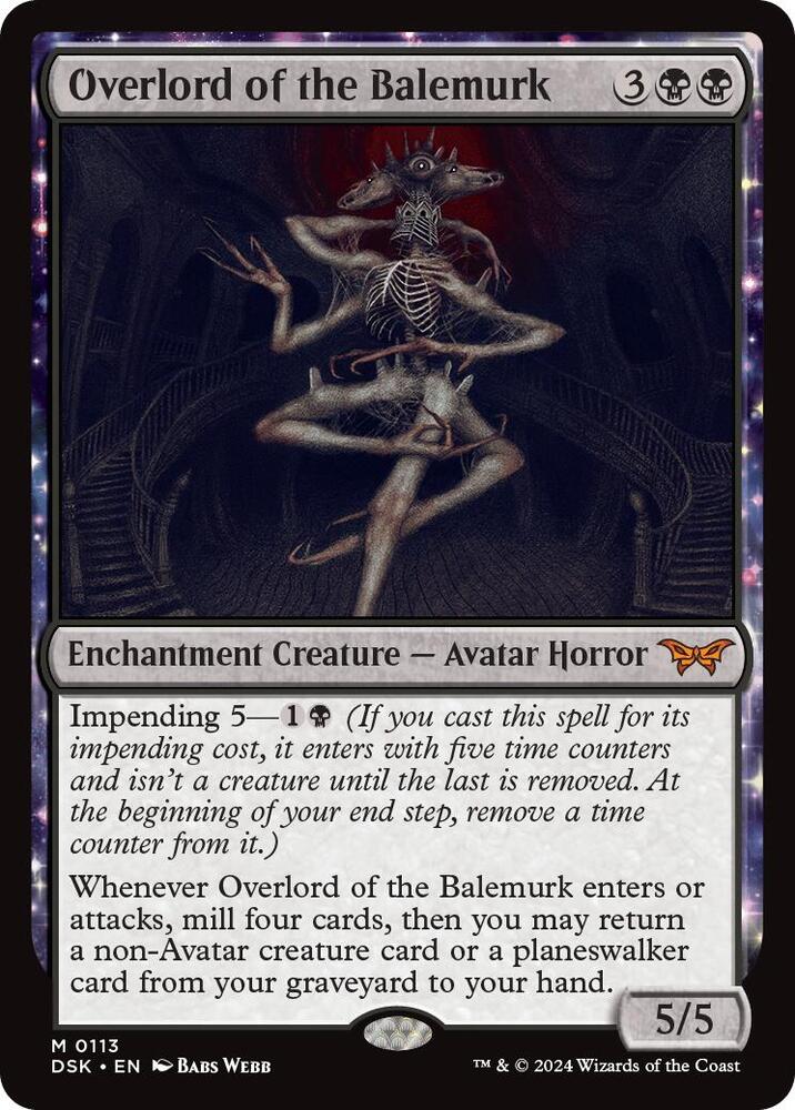 Overlord of the Balemurk (Duskmourn: House of Horror) Light Play Foil