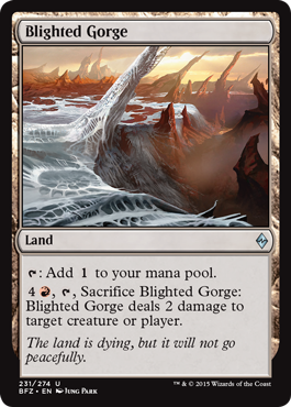 Blighted Gorge (Battle for Zendikar) Light Play
