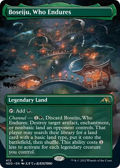 Boseiju, Who Endures (Borderless) (Kamigawa: Neon Dynasty) Light Play
