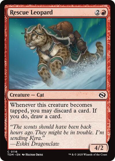 Rescue Leopard (Tarkir: Dragonstorm) Light Play