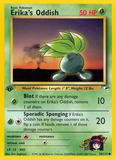 Erika's Oddish (78) (Gym Heroes) Heavy Play Unlimited