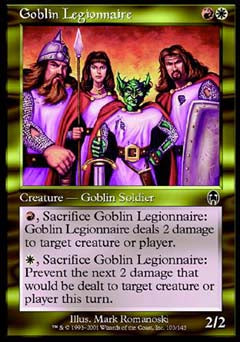 Goblin Legionnaire (Apocalypse) Light Play