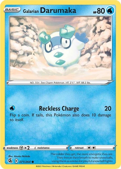 Galarian Darumaka (SWSH08: Fusion Strike) Light Play
