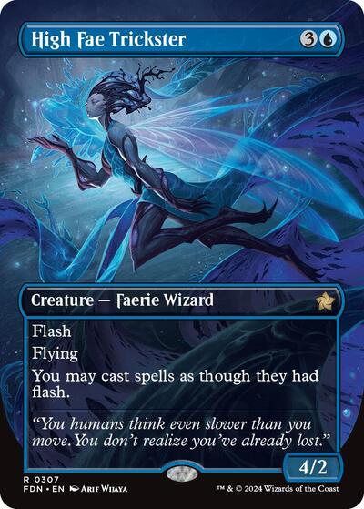 High Fae Trickster (Borderless) (Foundations) Light Play Foil