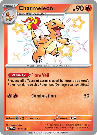 Charmeleon - 110 (SV: Paldean Fates) Light Play Holofoil