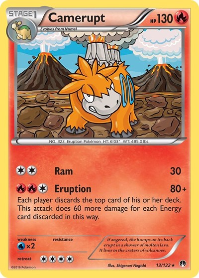 Camerupt (XY - BREAKpoint) Medium Play Reverse Holofoil