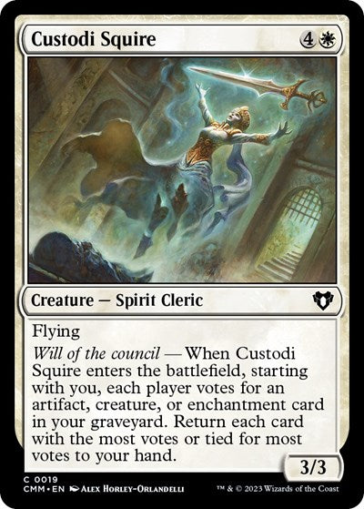 Custodi Squire (Commander Masters) Light Play