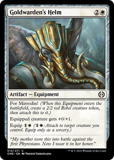 Goldwarden's Helm (Phyrexia: All Will Be One) Light Play