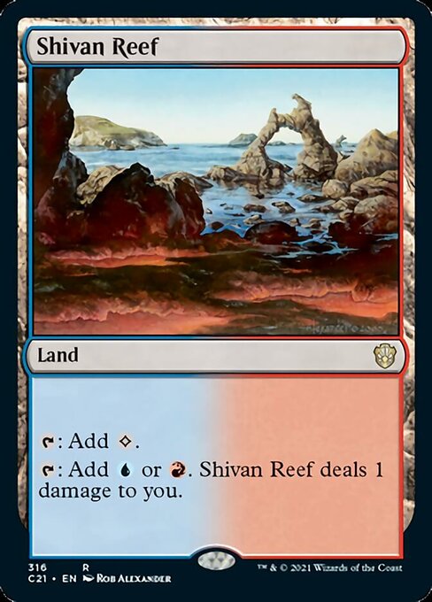 Shivan Reef (Commander 2021 Strixhaven) Light Play