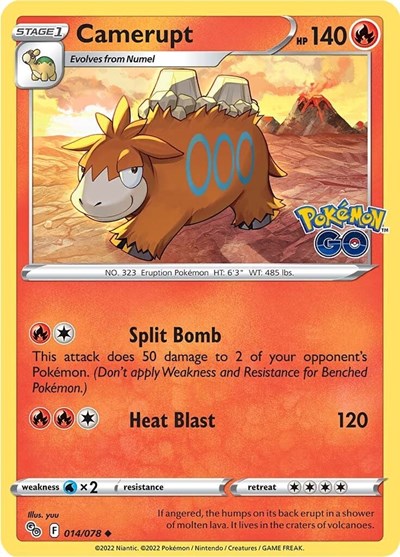 Camerupt (Pokemon GO) Light Play Reverse Holofoil