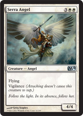 Serra Angel (Magic 2014 Core Set) Light Play