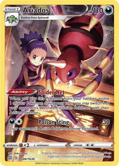Ariados (SWSH09: Brilliant Stars Trainer Gallery) Light Play Holofoil
