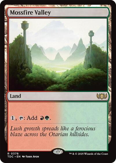 Mossfire Valley (Commander: Tarkir: Dragonstorm) Light Play