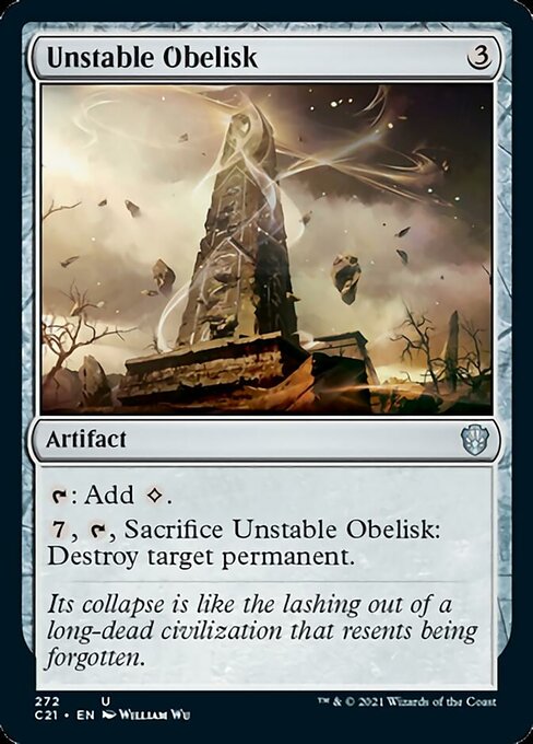 Unstable Obelisk (Commander 2021 Strixhaven) Light Play