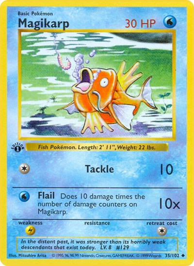 Magikarp (Base Set (Shadowless)) Light Play Unlimited