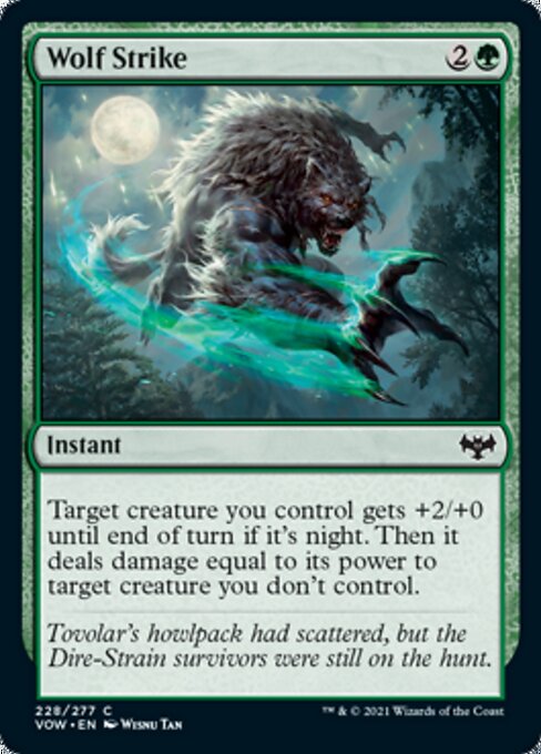Wolf Strike (Innistrad: Crimson Vow) Light Play