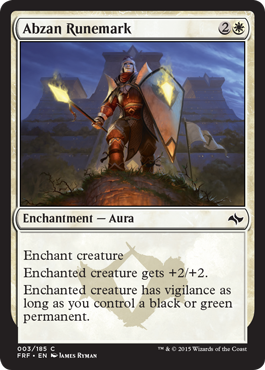 Abzan Runemark (Fate Reforged) Light Play Foil
