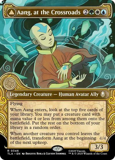 Aang, at the Crossroads (Showcase) (Avatar: The Last Airbender) Light Play Foil