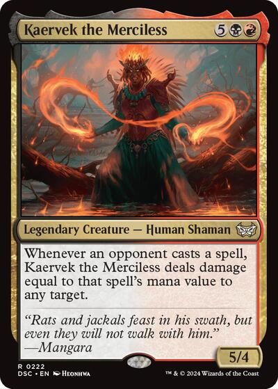 Kaervek the Merciless (Commander: Duskmourn: House of Horror) Light Play