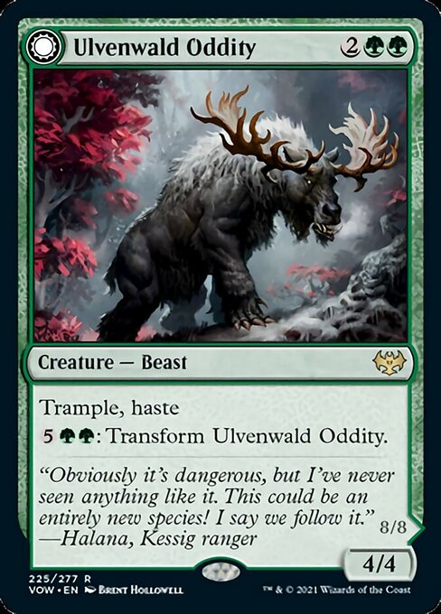 Ulvenwald Oddity / Ulvenwald Behemoth (Innistrad: Crimson Vow) Near Mint Foil