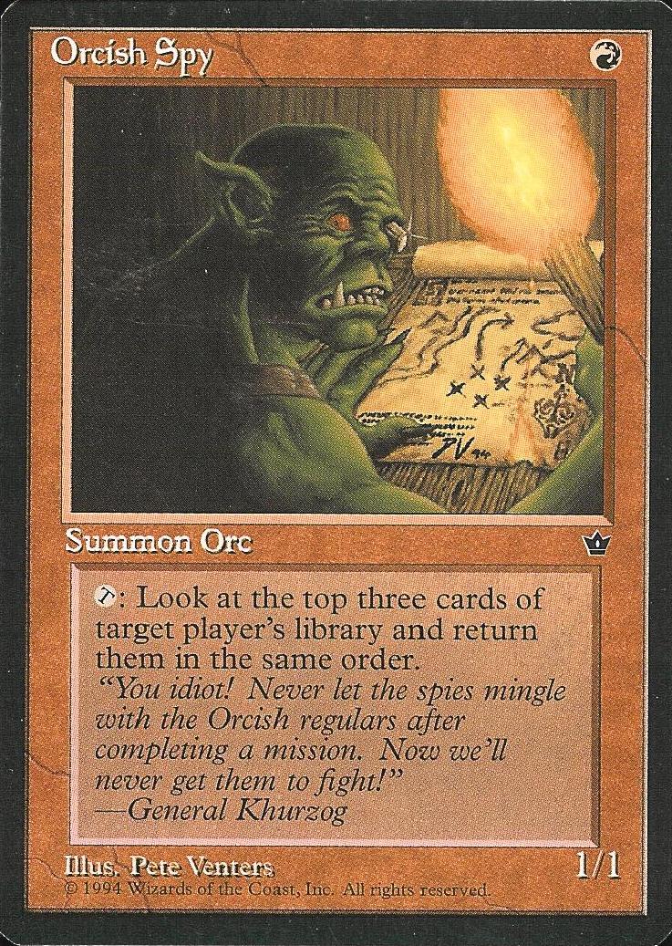 Orcish Spy (Venters) (Fallen Empires) Light Play