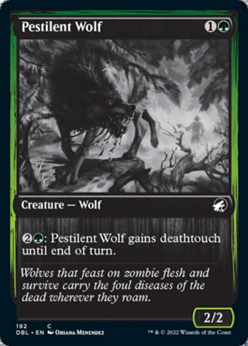 Pestilent Wolf (Innistrad: Double Feature) Light Play