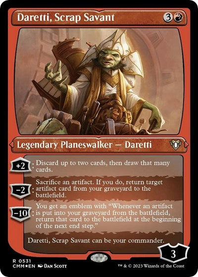 Daretti, Scrap Savant (Foil Etched) (Commander Masters) Light Play Foil