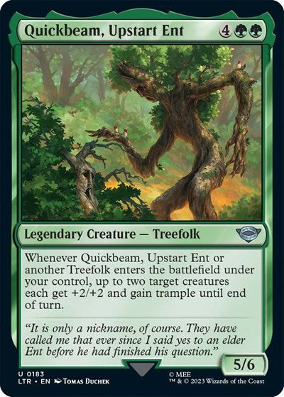 Quickbeam, Upstart Ent (Universes Beyond: The Lord of the Rings: Tales of Middle-earth) Light Play Foil
