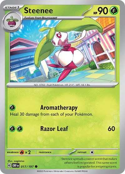 Steenee (Scarlet and Violet: Obsidian Flames) Light Play Reverse Holofoil