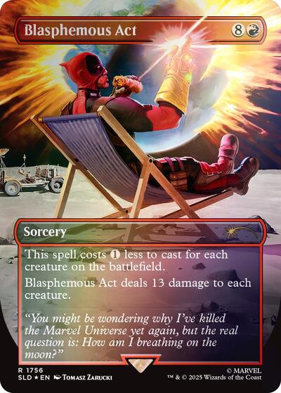 Blasphemous Act (1756) (Rainbow Foil) (Secret Lair) Light Play Foil