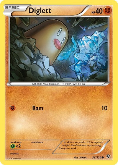 Diglett (XY - Fates Collide) Damaged / Poor