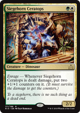 Siegehorn Ceratops (Rivals of Ixalan) Light Play
