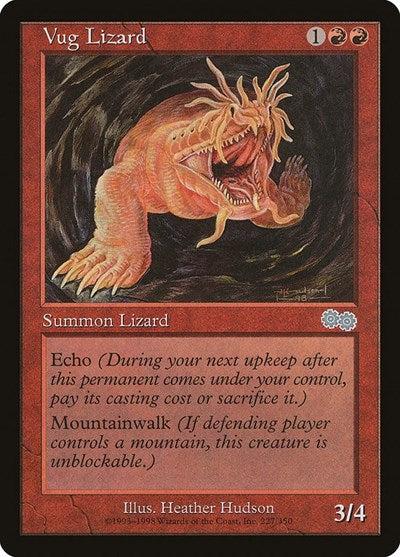 Vug Lizard (Urza's Saga) Light Play