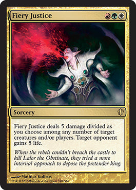 Fiery Justice (Commander 2013 Edition) Light Play