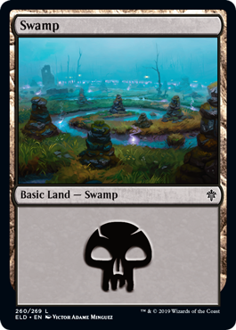 Swamp (260) (Throne of Eldraine) Light Play