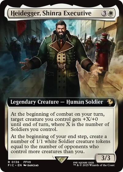 Heidegger, Shinra Executive (Extended Art) (Commander: FINAL FANTASY) Light Play