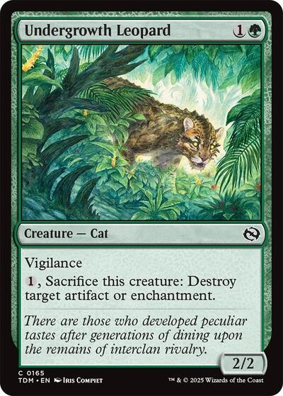 Undergrowth Leopard (Tarkir: Dragonstorm) Light Play