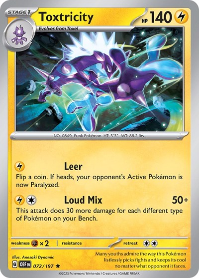 Toxtricity (Scarlet and Violet: Obsidian Flames) Light Play Holofoil