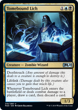 Tomebound Lich (Magic 2020 Core Set) Damaged / Poor