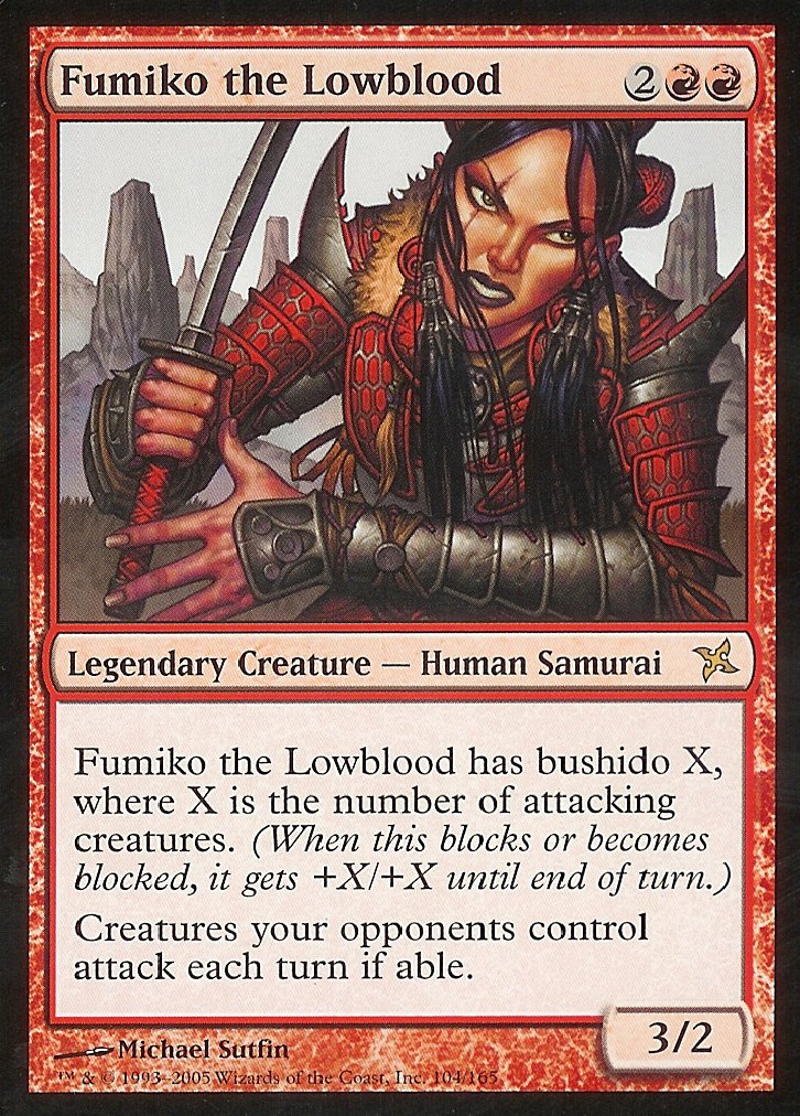 Fumiko the Lowblood (Betrayers of Kamigawa) Light Play