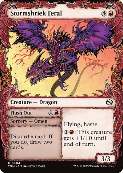 Stormshriek Feral (Showcase) (Tarkir: Dragonstorm) Light Play